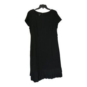 Talbots Career Office Business Little Black Dress Tiered Ruffle Pleated Hem